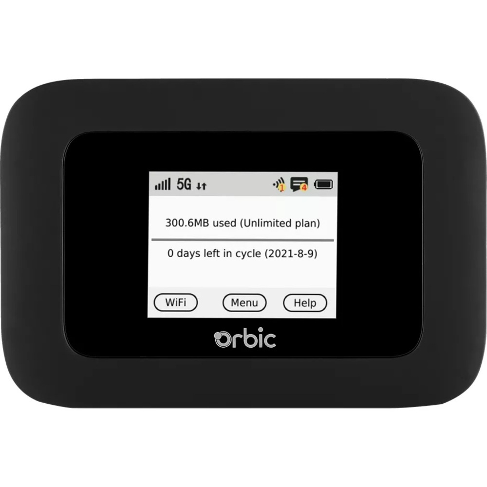 Orbic Speed 5G UW 512 MB in Black, Portable WiFi Hotspot (Verizon)
